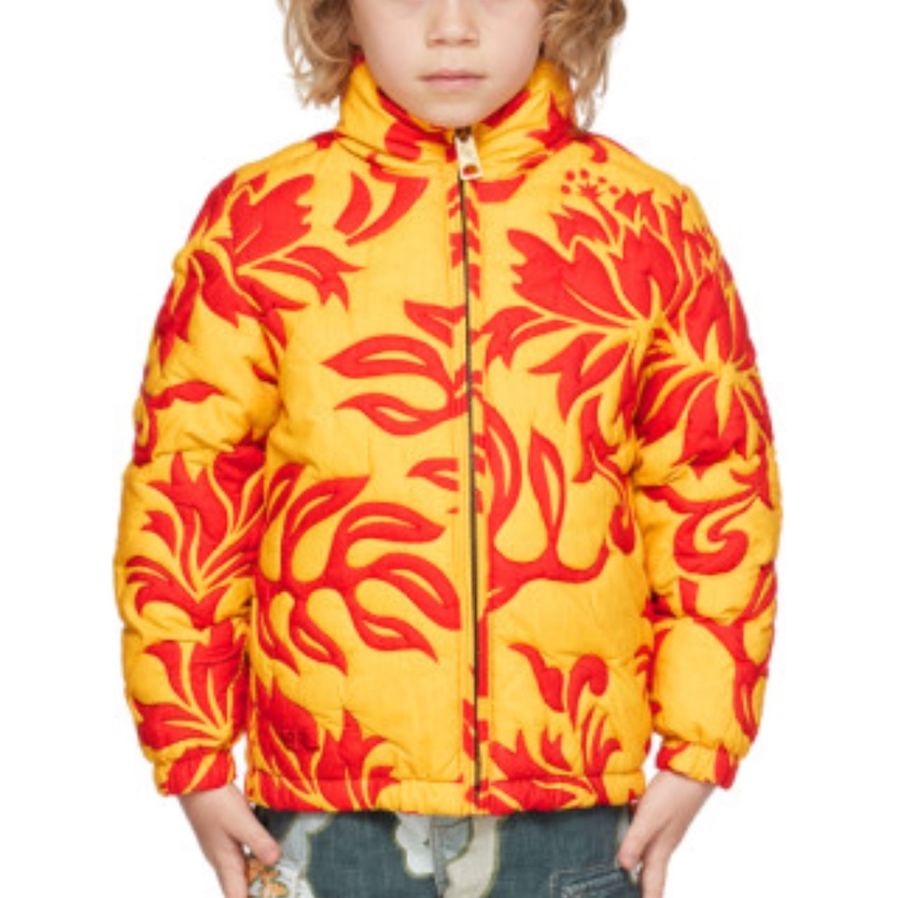 ERL Kids Orange Quilted Jacket